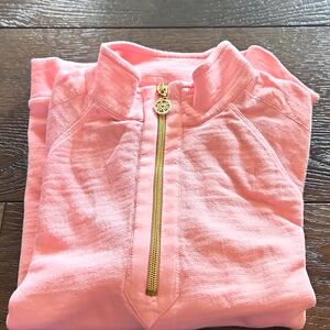 NWOT Lilly Pulitzer  XXS Ashlee Half Zip Pullover Pink Women’s Sweatshirt Pink